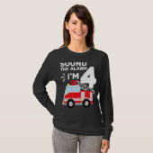4 jaar oude brandweerwagen t-shirt (Voorkant volledig)