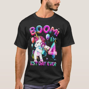4 jaar oude Flossonicorn Gifts 4th Birthday Gi T-shirt
