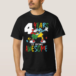 4 jaar oude geboorte jongen of meisjesautisme t-shirt