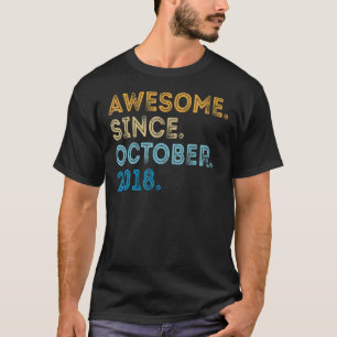 4 jaar oude grappigheid Geweldige sinds oktober 20 T-shirt