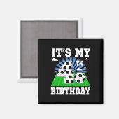 4 Jaar Oude Jongen Het Is Mijn 4e Verjaardag Voetb Magneet (Voorkant / Achterkant)