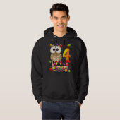 4 jaar oude Kinderen op de vierde dag van de vogel Hoodie (Voorkant volledig)