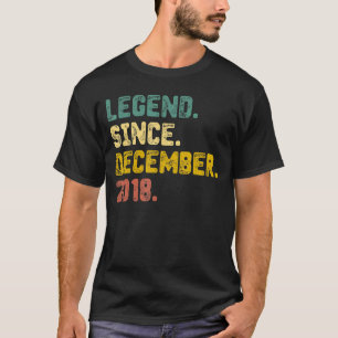 4 jaar oude legenda sinds december 2018 4e geboort t-shirt