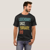 4 jaar oude legenda sinds februari 2019 4e geboort t-shirt (Voorkant volledig)