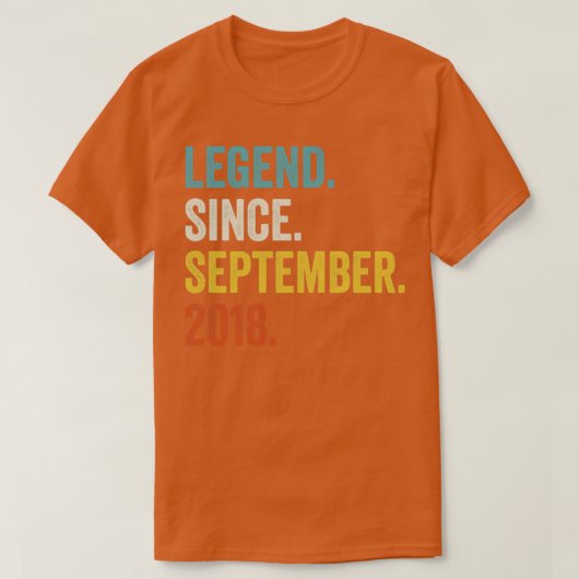 4 jaar oude legenda sinds september 2018 4e geboor t-shirt (Design voorkant)