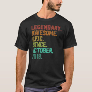 4 jaar oude legering sinds oktober 2018 4e verjaar t-shirt
