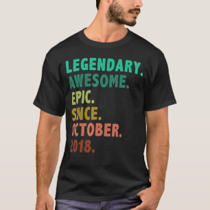 4 jaar oude legering sinds oktober 2018 4e verjaar t-shirt