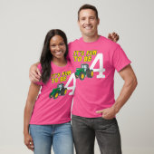 4 Jaar Oude Tractor 4e Verjaardag T-shirt (Unisex)