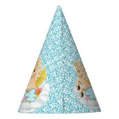 4 jaar oude verjaardag Eenhoorn party pet Feesthoedjes (Achterkant)