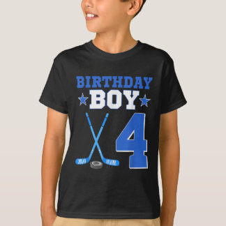 4 Jaar Oude Verjaardag Jongen 4e Verjaardag IJshoc T-shirt