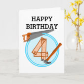 4 jaar oude verjaardagsfeestbouwer thema kaart (Gele Bloem)