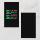 4 jaar oude vuilnisjongen vrachtwagen 4 jaar visitekaartje (Voorkant / Achterkant)