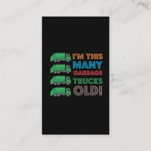 4 jaar oude vuilnisjongen vrachtwagen 4 jaar visitekaartje