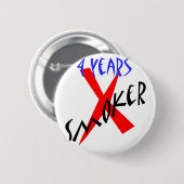 4 jaar Rood X-roker Ronde Button 5,7 Cm (Voorkant /achterkant)