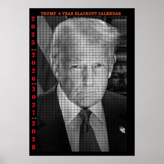 4 JAAR TRUMP BLACKOUT-KALENDER POSTER (Voorkant)