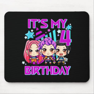 4 jaar verjaardag k pop kinderen 4e verjaardag mei muismat
