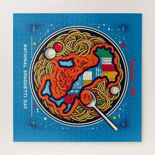 4 jan. - Nationale Spaghettidag Legpuzzel (Horizontaal)