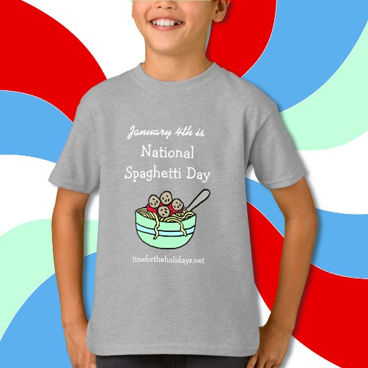 4 januari is de Nationale Spaghetti Dag T-Shirt