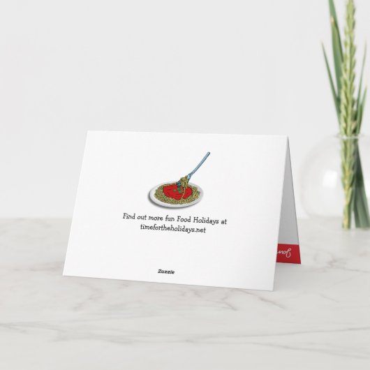 4 januari is Nationale Spaghettidag Kaart (Achterkant)