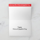 4 januari is Nationale Spaghettidag Kaart (Binnen)
