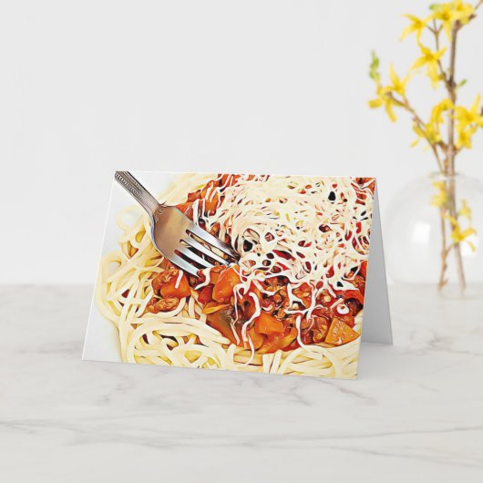 4 januari is Nationale Spaghettidag Kaart (Gele Bloem)