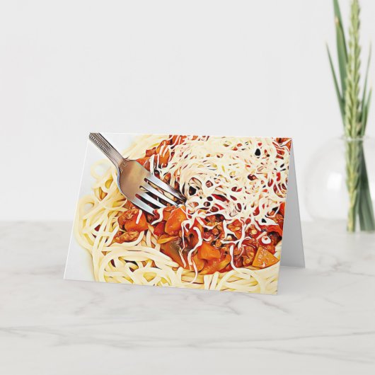 4 januari is Nationale Spaghettidag Kaart (Voorkant)