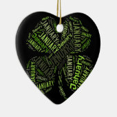 4 januari Leaf Clover Keramisch Ornament (Rechts)