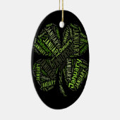 4 januari Leaf Clover Keramisch Ornament (Rechts)