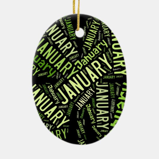 4 januari Leaf Clover Keramisch Ornament (Achterkant)