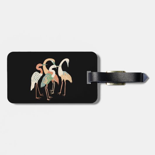 4 Japanse kranen Thunder_Cove Bagagelabel (Achterkant horizontaal)