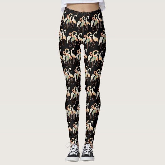 4 Japanse kranen Thunder_Cove Leggings (Voorkant)