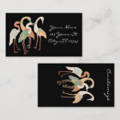 4 Japanse kranen Thunder_Cove Visitekaartje (Voorkant / Achterkant)