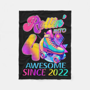 4 Jaren Geweldig Sinds 2022 Hockey Thema Verjaarda Fleece Deken