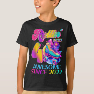 4 Jaren Geweldig Sinds 2022 Hockey Thema Verjaarda T-shirt