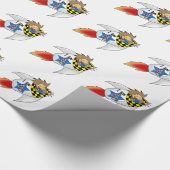 4-jarige verjaardag jongen (raketjongen) cadeaupapier (Hoek)