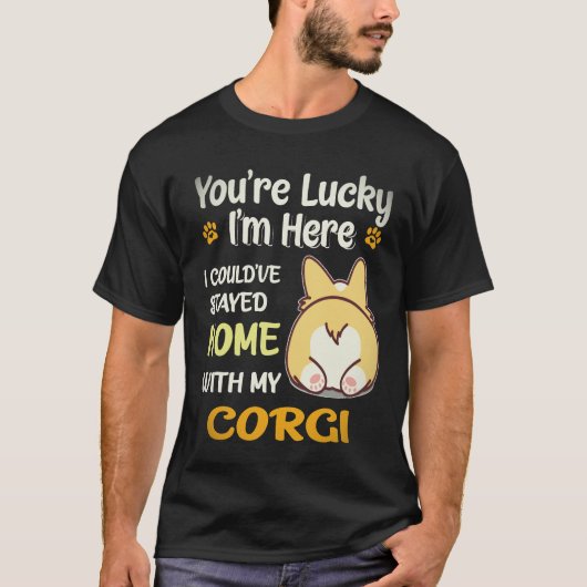 4 Jij Bent Gelukkig Corgi T-shirt (Voorkant)