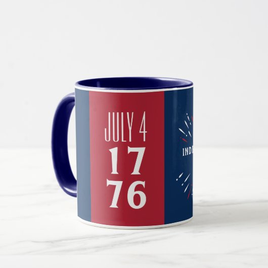 4 juli 1776 Amerika VS Onafhankelijkheidsdag Vuurw Mok (Voorkant links)
