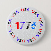 4 juli 1776 Amerikaanse Button (Voorkant)