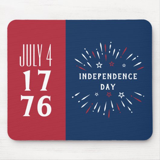 4 juli 1776 Amerikaanse USA Independence Day Firew Muismat (Voorkant)