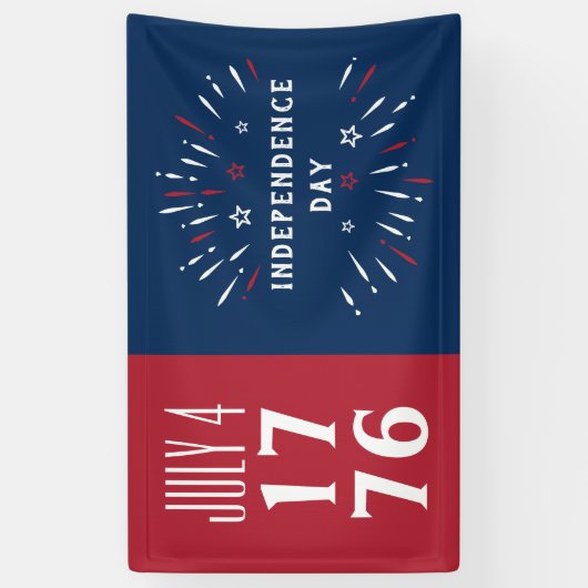 4 juli 1776 Amerikaanse USA Independence Day Firew Spandoek (Verticaal)