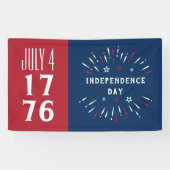 4 juli 1776 Amerikaanse USA Independence Day Firew Spandoek (Horizontaal)