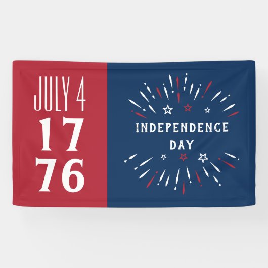 4 juli 1776 Amerikaanse USA Independence Day Firew Spandoek (Horizontaal)