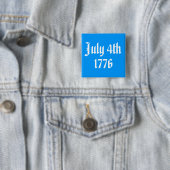 4 juli 1776-knop vierkante button 5,1 cm (In situ)