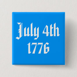 4 juli 1776-knop vierkante button 5,1 cm
