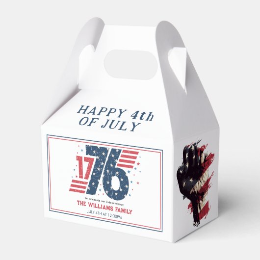 4 juli 1776 Onafhankelijkheidsdag Bedankdoosjes (Achterkant)