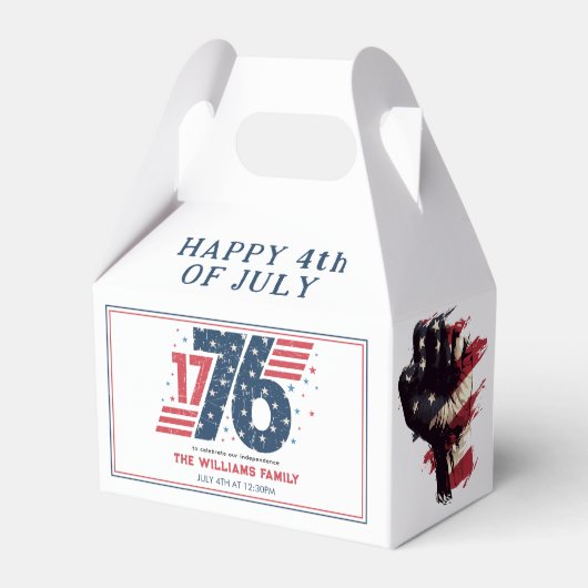 4 juli 1776 Onafhankelijkheidsdag Bedankdoosjes (Voorkant Zijde)