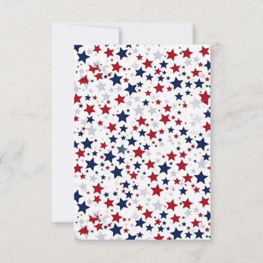 4 juli 1776 Onafhankelijkheidsdag Bedankkaart (Achterkant)