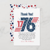 4 juli 1776 Onafhankelijkheidsdag Bedankkaart (Voorkant / Achterkant)