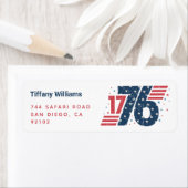 4 juli 1776 Onafhankelijkheidsdag Etiket (Insitu)