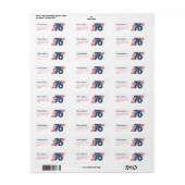 4 juli 1776 Onafhankelijkheidsdag Etiket (Full Sheet)